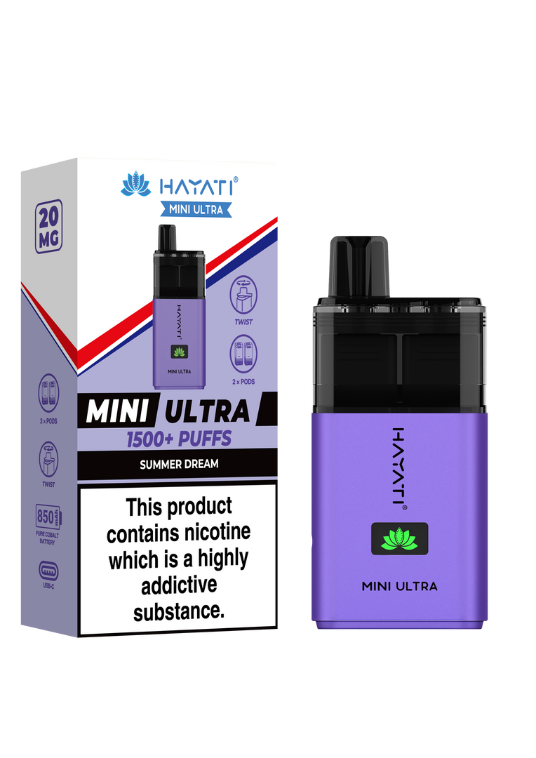 Hayati Mini Ultra 1500 Prefilled Pod Kit - 20mg