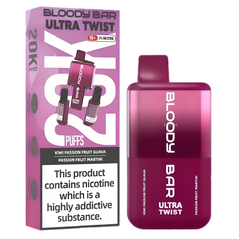 Bloody Bar Ultra Twist Dual Flavours Disposable Vape Kit, 20K Puffs (Flavour Options)