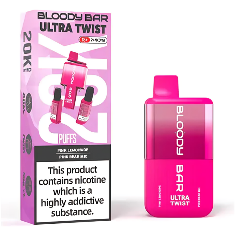 Bloody Bar Ultra Twist Dual Flavours Disposable Vape Kit, 20K Puffs (Flavour Options)