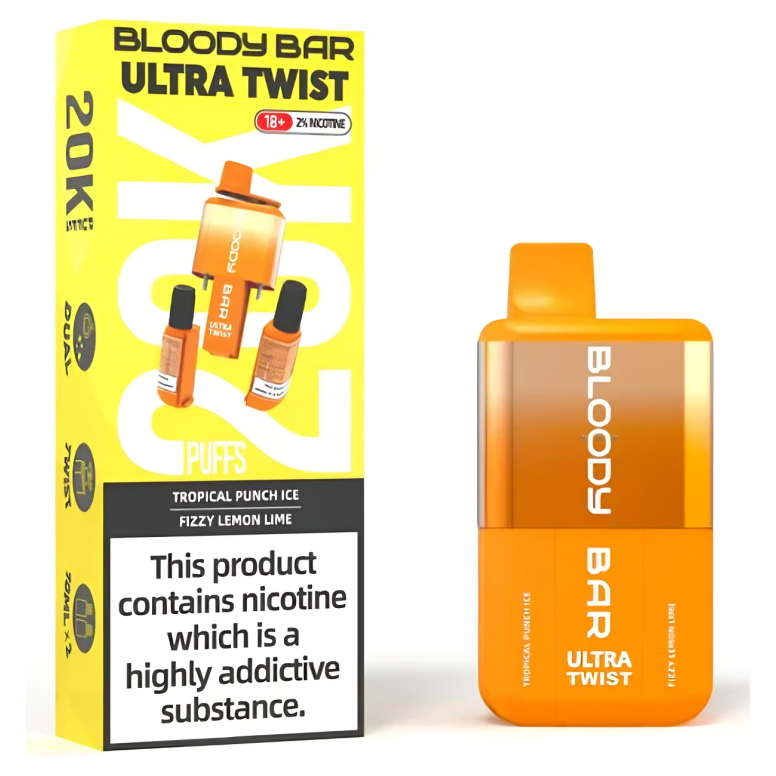 Bloody Bar Ultra Twist Dual Flavours Disposable Vape Kit, 20K Puffs (Flavour Options)