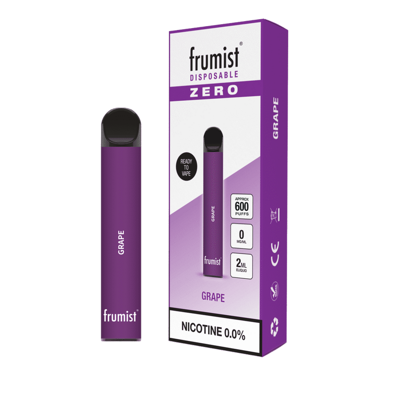 Grape Disposable Vape Pen 0mg Nicotine Free – frumist.com